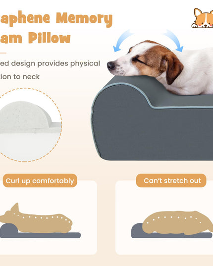 Giantex Orthopedic Dog Bed for Large Dogs, 40" L Memory Foam Dog Sofa Bed with Washable Removable Cove (Gray)