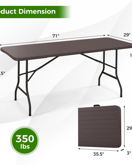 Giantex 6ft HDPE Folding Table