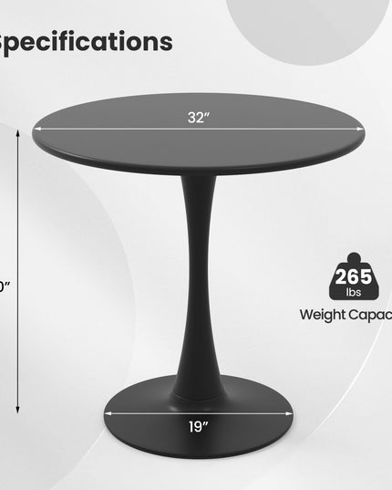 Giantex Black Round Dining Table