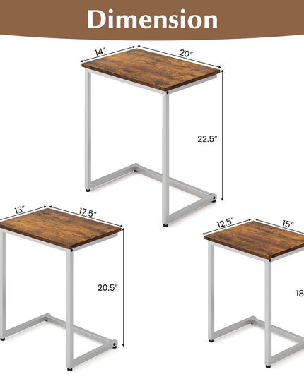 Giantex Nesting Coffee Table Set of 3
