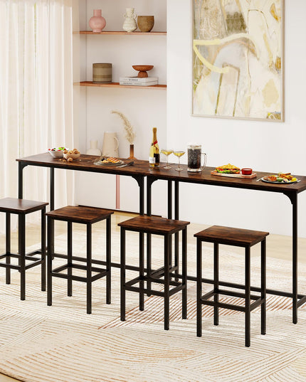Giantex Dining Table Set 47.5" Rectangular Pub Table with 2 Stools