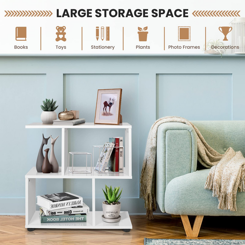 Giantex 3-Tier Geometric Bookshelf
