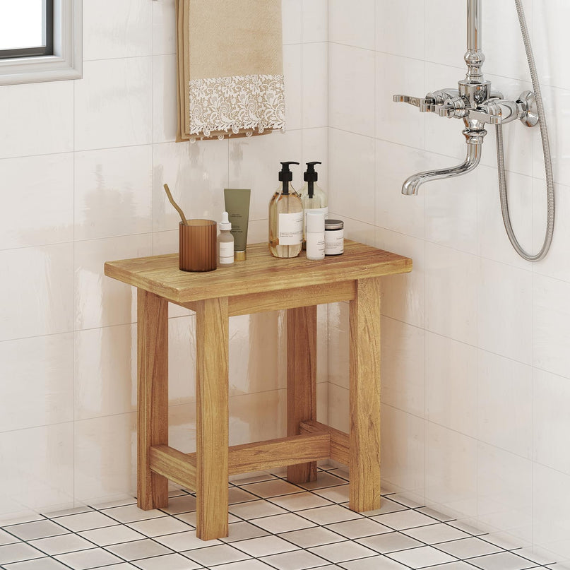 Giantex Teak Shower Bench Stool for Seniors
