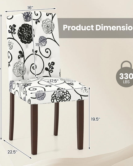 Giantex Tufted Dining Chairs Set of 2/4 Upholstered Kitchen Chair（18" x 22.5" x 37"）