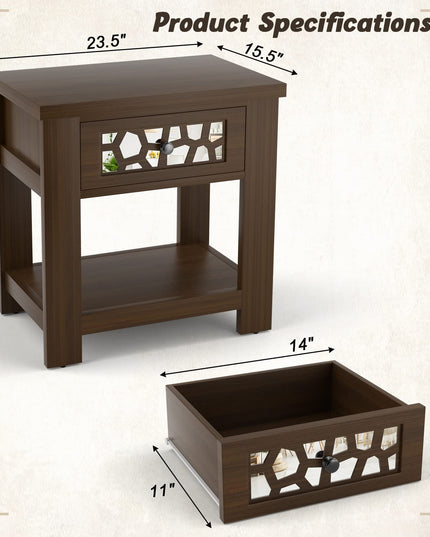 Giantex Retro End Table