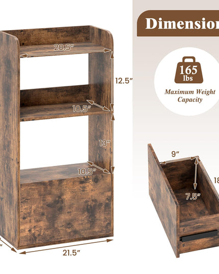 Giantex Bookshelf with Drawer for Living Room