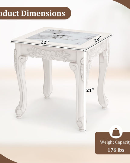 GIANTEX Vintage Glass Sofa Side Table for Living Room (1/2)