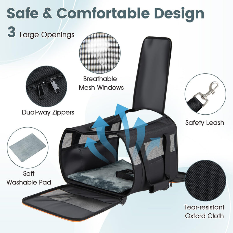 Giantex Rolling Pet Carrier with Wheels