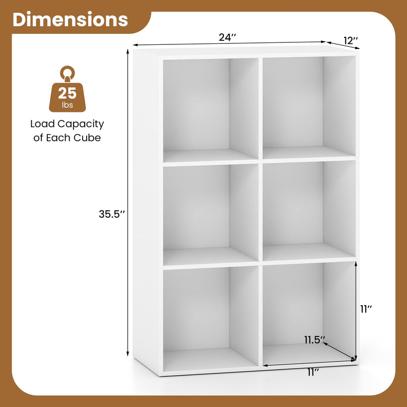 GIANTEX3/4/6/9-Cube Bookshelf Tool-Free Assembly