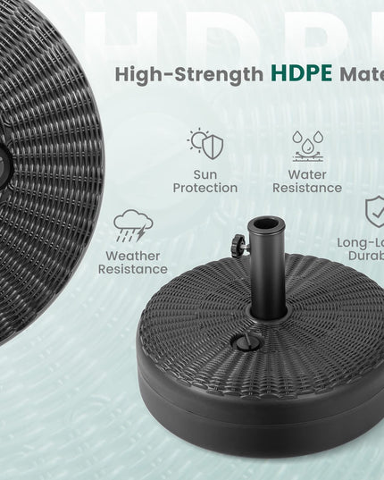 Giantex Fillable Umbrella Base, 18 inch Umbrella Stand Water and Sand Filled