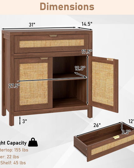 Giantex Sideboard Buffet Cabinet w/ 2 Doors