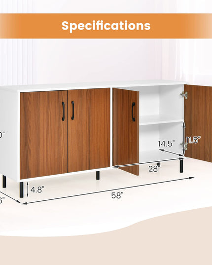 Giantex 4-Door Large Buffet Sideboard