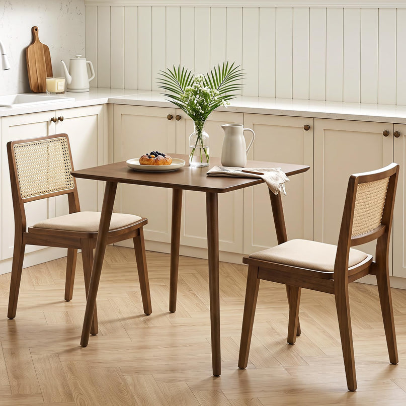 GIANTEX 27.6" Small Dining Table for 2-4 w/Solid Rubber Wood Legs