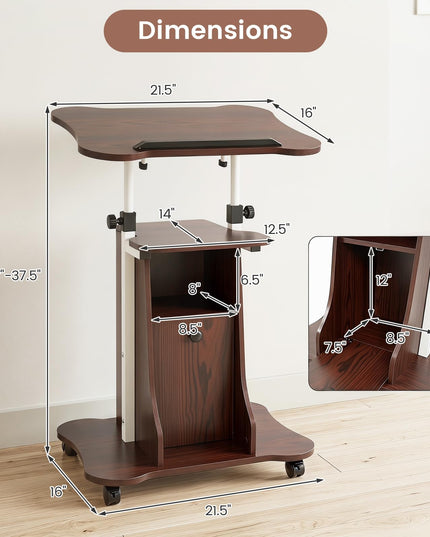 Giantex Mobile Podium Stand for Home Office