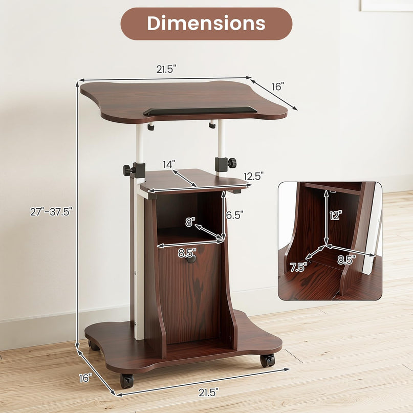 Giantex Mobile Podium Stand for Home Office