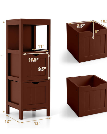 Giantex Bathroom Organizers and Storage Cabinet - Storage Organizer Rack Stand