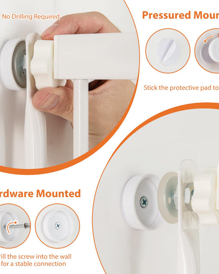 Giantex 67.5" Extra Tall Pet Gate for Large Dogs & Cats | Adjustable 30.5"–41" Wide