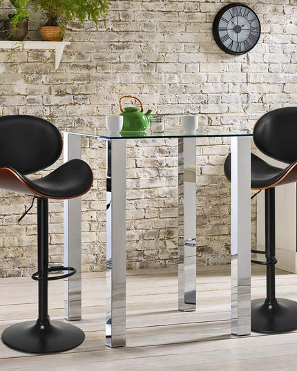 Giantex Bar Stools Set of 2, Adjustable Swivel Barstools with Back