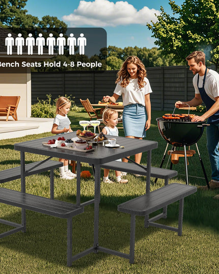 Giantex Picnic Table Bench Set for 4-8 People