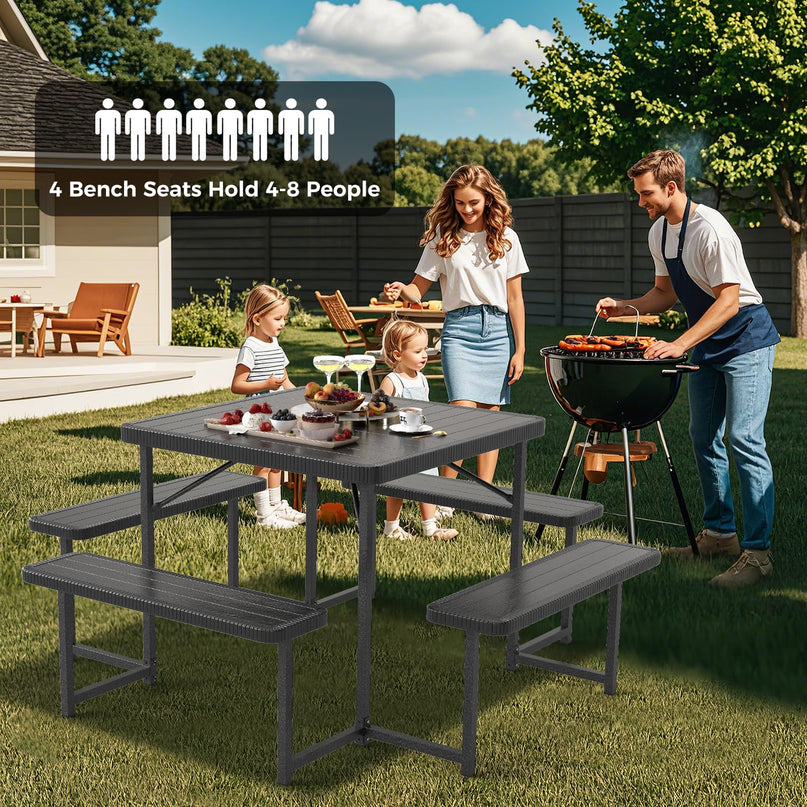 Giantex Picnic Table Bench Set for 4-8 People