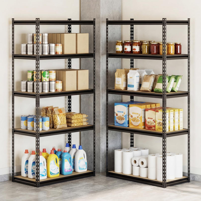Giantex 5-Tier Metal Storage Shelves(1/2/3/4,36" W x 18" D x 72" H)