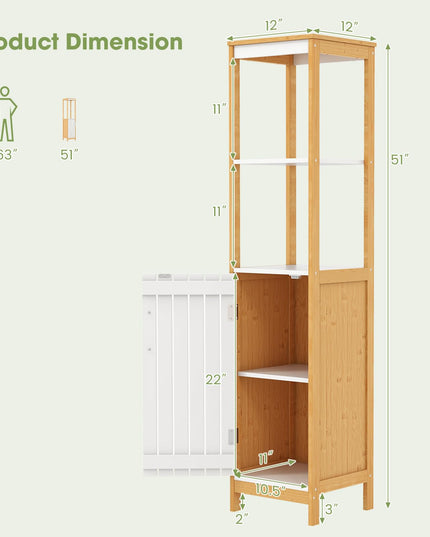 Giantex Bathroom Storage Cabinet Freestanding
