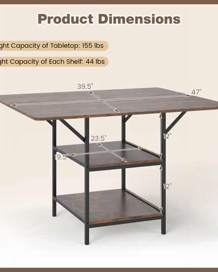 Table à manger Giantex 47 pouces pour 4 à 6 personnes