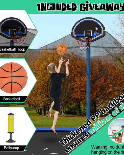 Trampoline with Basketball Hoop - Giantex