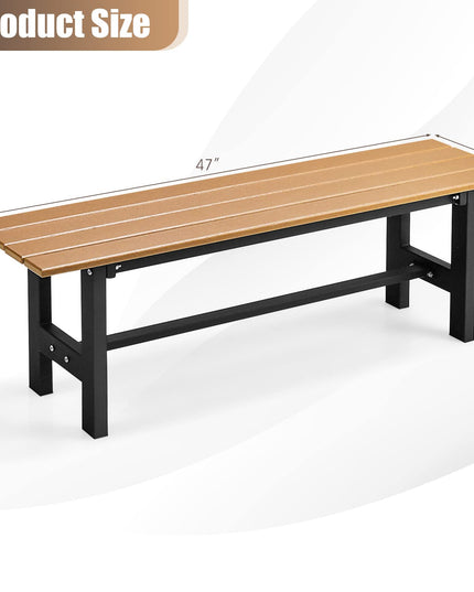 Giantex 2-Person Outdoor Bench Seat - Backless Patio Garden Bench