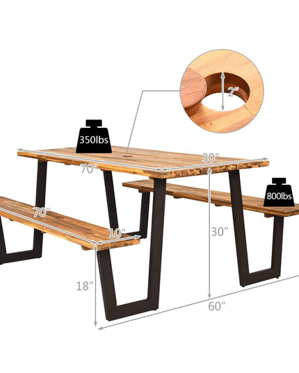 Giantex Picnic Table Bench Set for 6 or 8