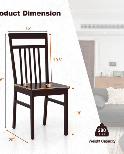 Giantex Wood Dining Chairs Set