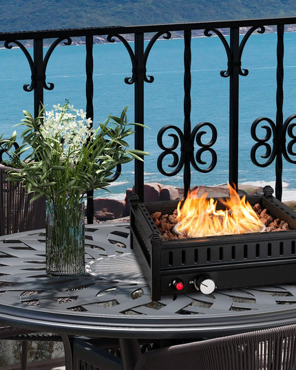 Giantex Outdoor Tabletop Fire Pit - 16.5 Inch Propane Fire Pit