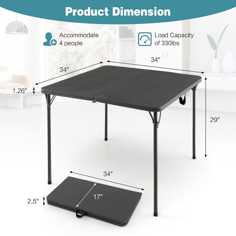 Giantex Portable Folding with All Weather HDPE Tabletop for Beach