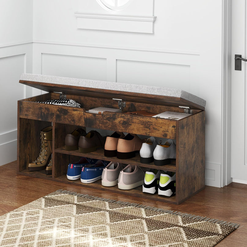 Giantex 31 Inches Shoe Storage Bench for Entryway