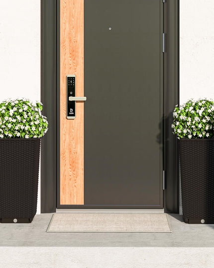 Giantex Set of 2 Outdoor Wicker Flower Pot, 23 Inch Tall Planters with Drainage Hole, Self-Watering Tray