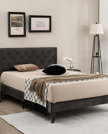 Giantex Upholstered Full Size Bed Frame