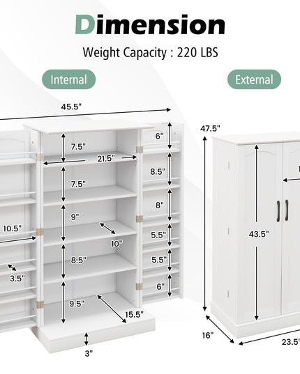 Giantex 47.5” Kitchen Storage Cabinet