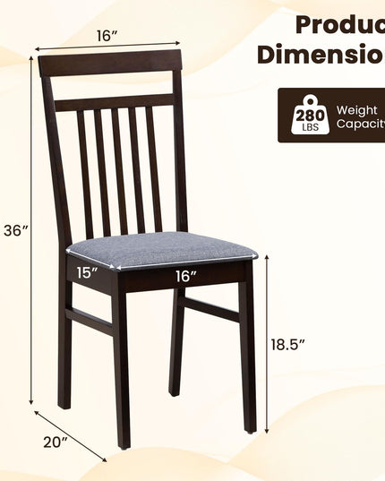 Giantex Wood Dining Chairs Set