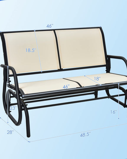 Giantex Swing Glider Chair 48 Inch with Spacious Space