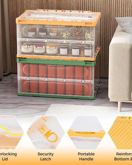 Folding Organizer Cube with Double Doors for Home Office Closet, 4 Packs