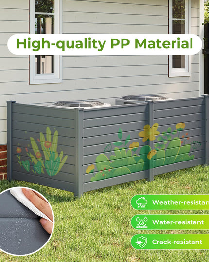 Giantex 48''W x 36''H 3/6 Panels Air Conditioner Fence