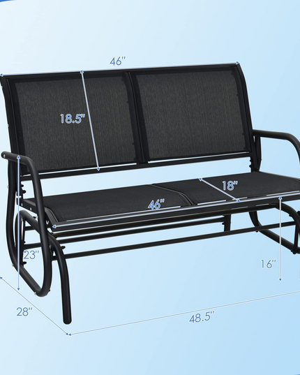 Giantex Swing Glider Chair 48 Inch with Spacious Space