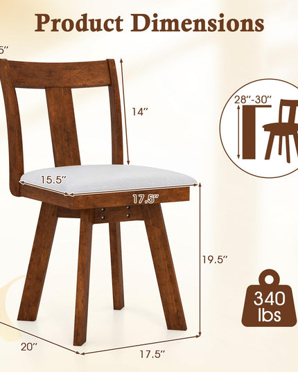 Giantex Swivel Dining Chairs Set of 2/4