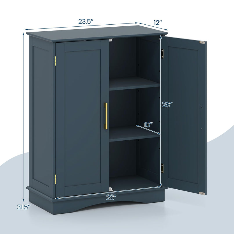 Giantex Freestanding Floor Cabinet Storage Organizer for Living Room
