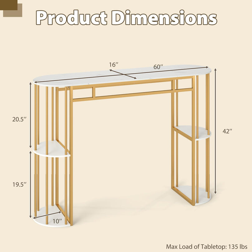 Table de bar Giantex 60 pouces pour 2 à 4 personnes pour la salle à manger