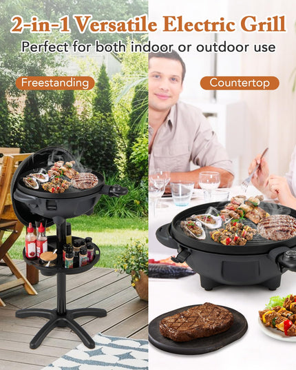 Giantex Electric Grill Outdoor, 1200W Electric BBQ Grills