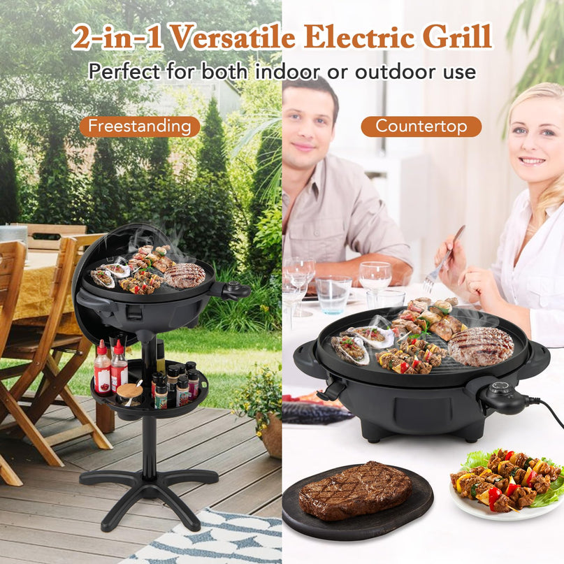Giantex Electric Grill Outdoor, 1200W Electric BBQ Grills