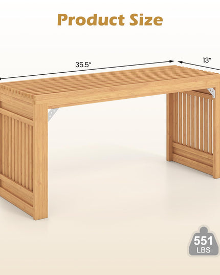 GIANTEX 35.5" Bamboo Dining Bench with Solid Widened Legs (1/2)