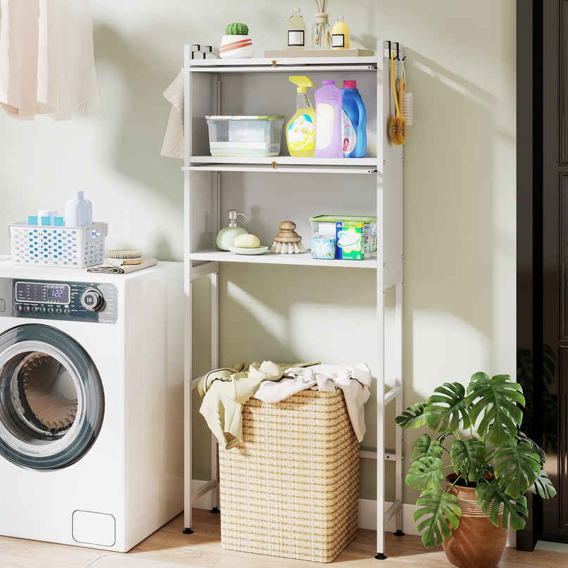 Giantex Over The Toilet Storage Cabinet with 2 Flip-up Fluted Doors