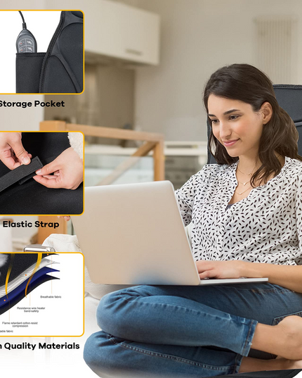 Giantex Back Massager for Back Pain, Chair Massage Pad Shiatsu Massage Seat with 10 Vibration Motors